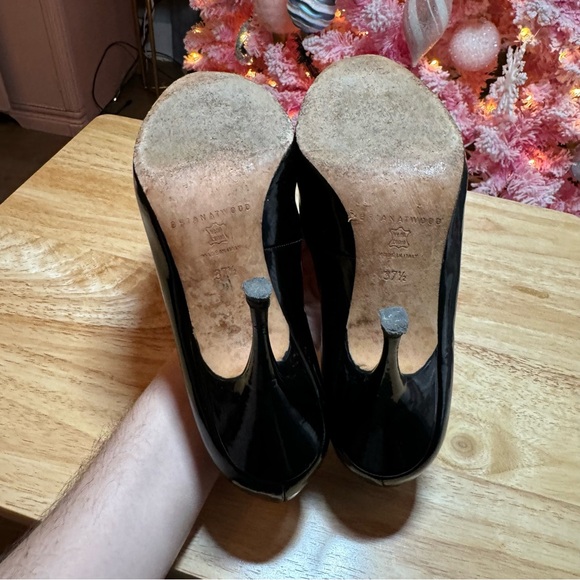 Brian Atwood Patent Leather Pump Stiletto Heels EU Size 37.5 US Woman's Sz 7 - Picture 6 of 8